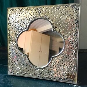Vintage Punched Tin Mexican Mirror